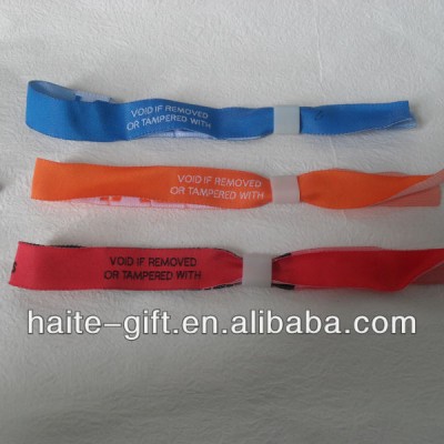 Wholesale Eco-Friendly Polyester Fabric Textile Woven Festival Custom Wristband