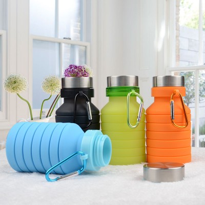 Hot style student water bottle creative telescopic travel portable cup outdoor sports silica gel folding water bottle