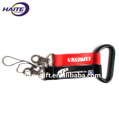 Custom Design Polyester Lanyard Keychain with Carabiner Hook