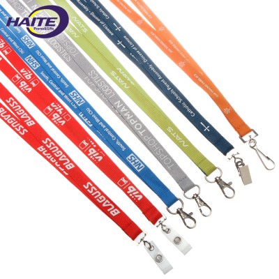 Personalized Heat Transfer Polyester Lanyards with Logo Custom Sample Free with Card Holder