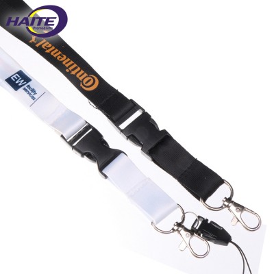 Promotional Promotion Gift Custom Sublimation Heated Transfer Printing Logo Neck Metal Hook Buckle Office Lanyard