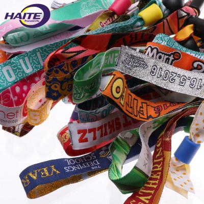 Factory Price Sublimation Printed Woven Fabric Wristband for Any Events