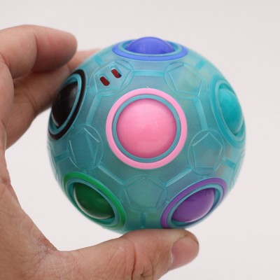 Rainbow Ball Magic Cube Fidget Toy Puzzle Magnetic Rainbow Ball