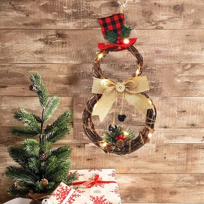 LED Christmas gift home decoration wreath pendant